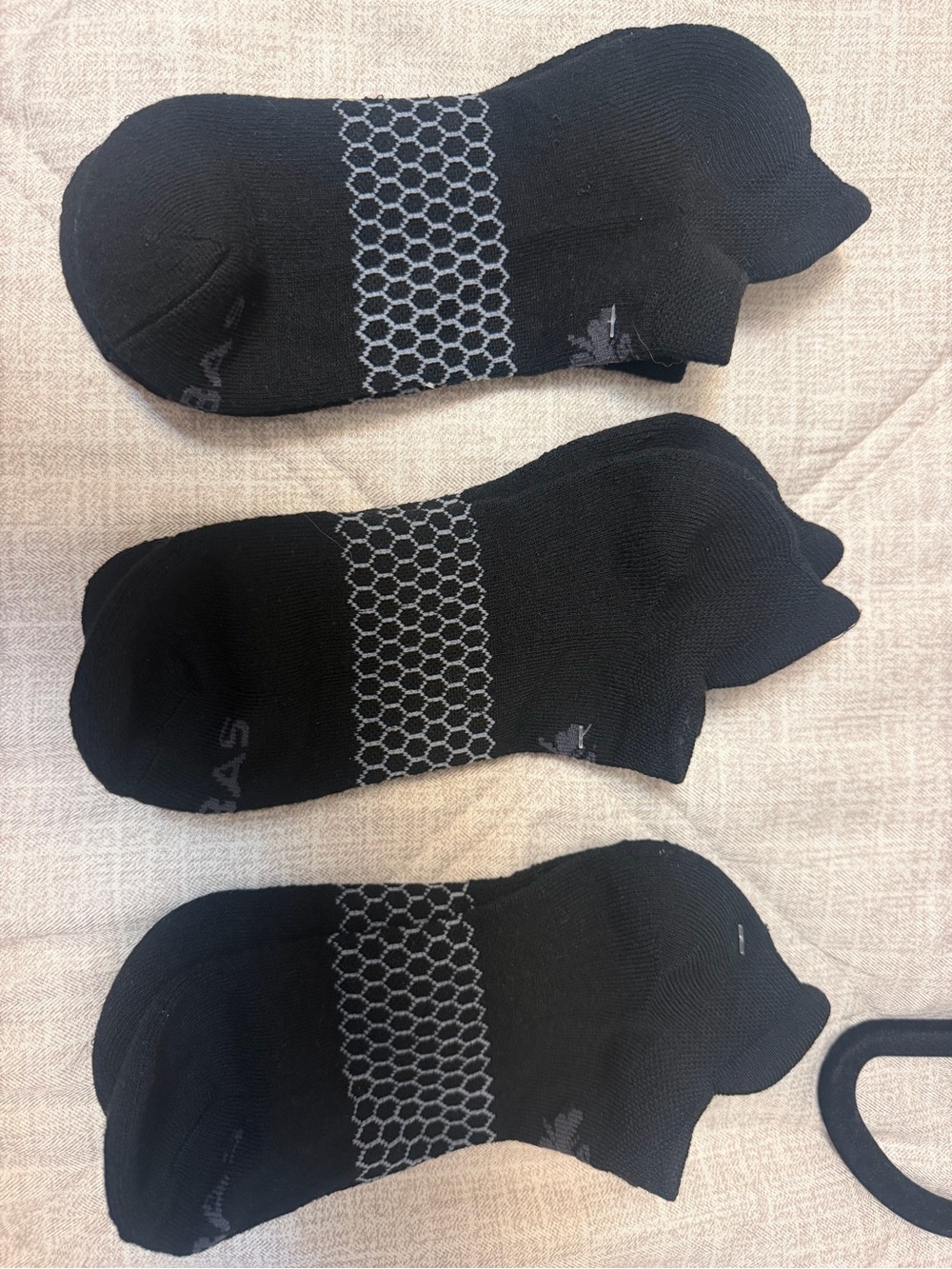 Bombas Black No-Show Athletic Socks - 3 pack